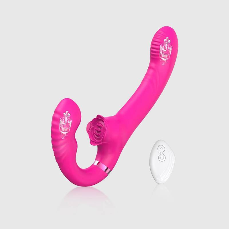 10 Vibrating Modes Thrusting Rabbit Vibrator for Women Couple in Pink