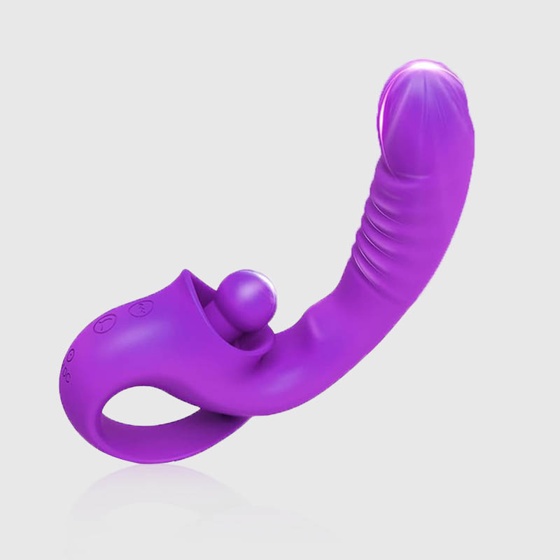 Upgraded Clitoralis Gspot Touching Rechargeable Vibrator Adult Toy in Purple