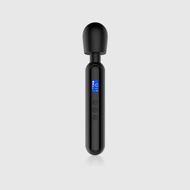 LED Display Clitoral Stimulation Massage Vibrator in Black