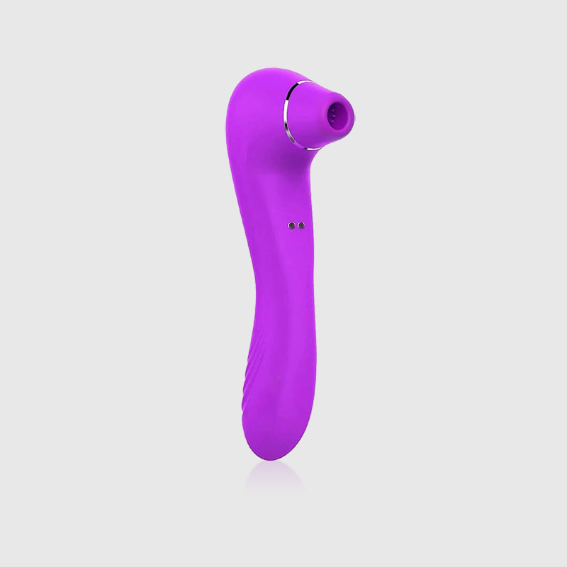 10 Modes Handheld Clitoral Sucking Gspot Play Dildo Vibrator in Purple