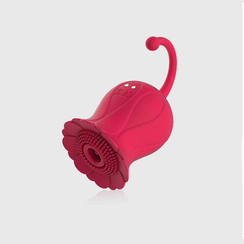 Rose Clit Sucking Vibrator Toy in Red