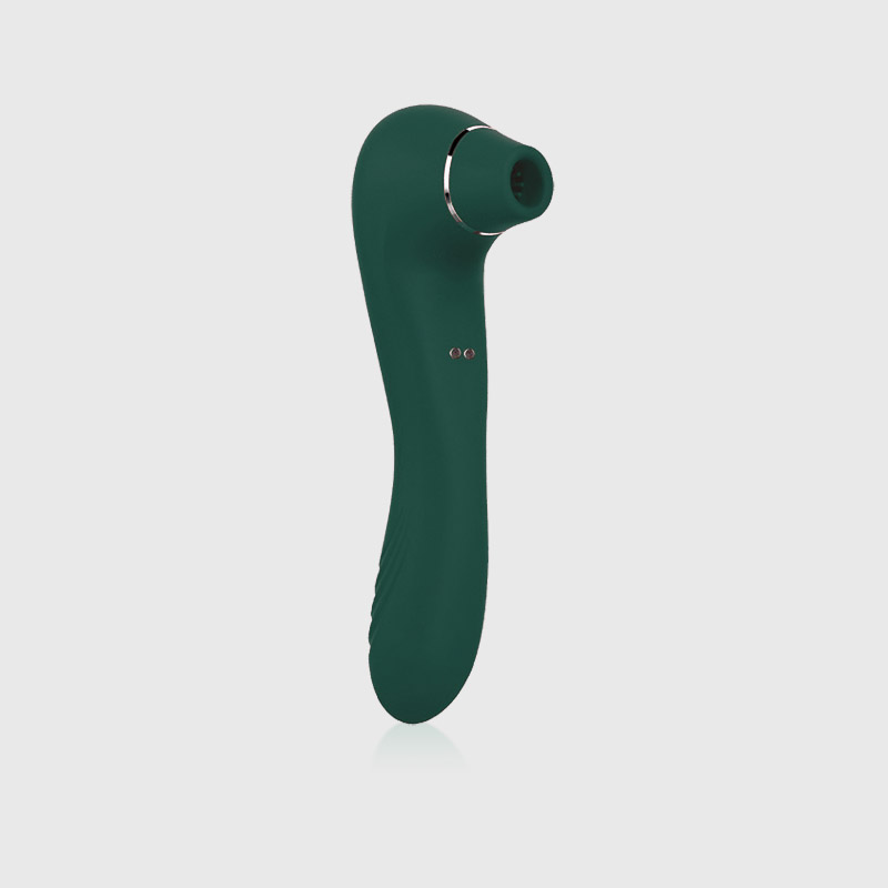 10 Modes Handheld Clitoral Sucking Gspot Play Dildo Vibrator in Green