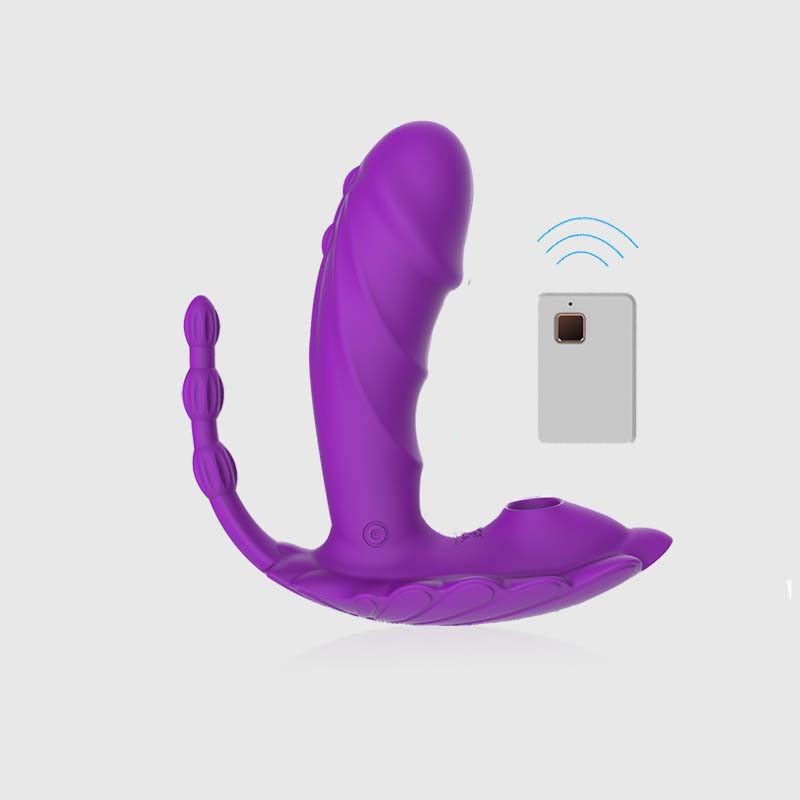 Remote Control Wearable Gspot Butterfly Vibrator in Purple