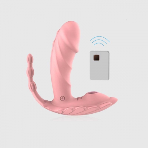 Remote Control Wearable Gspot Butterfly Vibrator in Pink