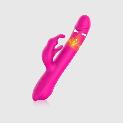 Playboy Unstopped Energy Rabbit Vibrator in Rose Red